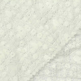 White Floral Crepe, Polyester, 150 gsm — photo 1