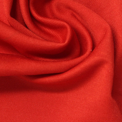 Polyester Stretch Ponte Knit Fabric, 320 gsm, 165 cm — Red