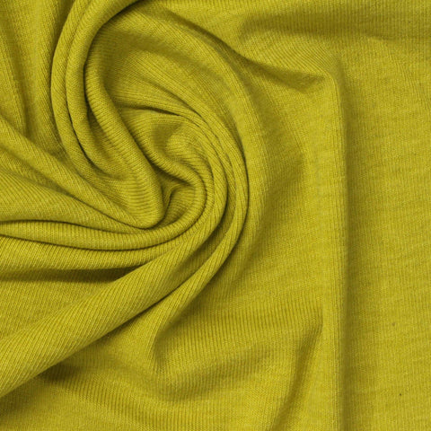 Tencel Lyocell Acrylic Blend Stretch Rib Knit Fabric, 190 gsm, 160 cm — Green, ref EF-270786