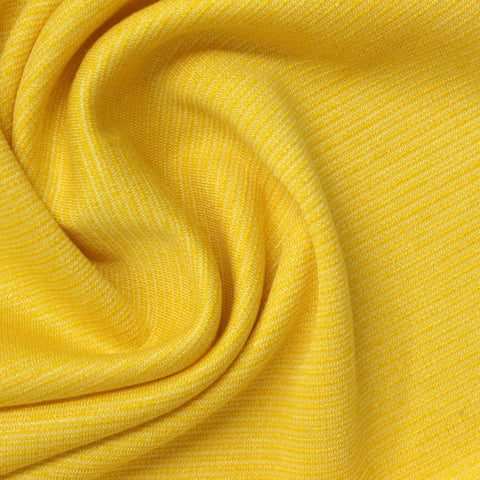 Striped Modal Polyester Ponte Knit Fabric, 247 gsm, 178 cm — Yellow