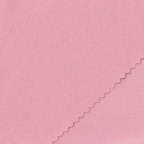 Polyester Stretch Rib Knit Fabric, 265 gsm, 160 cm — Pink