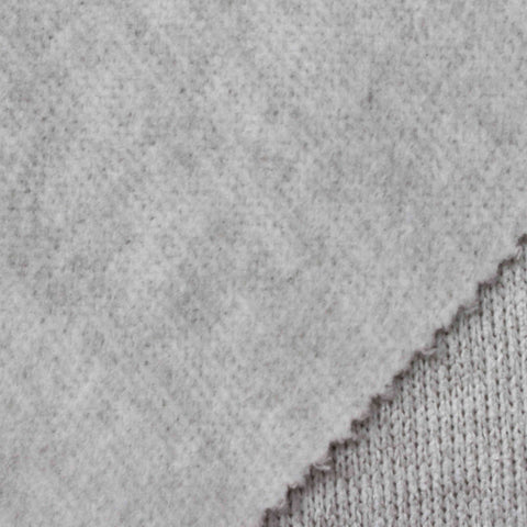 Light Grey Heathered-Marl Chunky Knit, Polyester, 332 gsm