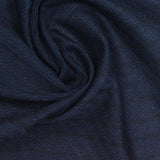 Dark Blue Textured Jersey Knit, Cotton-Linen — photo 1