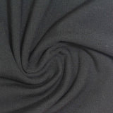 Polyester Stretch Fleece Fabric, 250 gsm, 160 cm — Black — photo 1