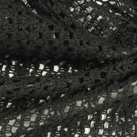 Black Small-Floral Mesh, Poly-Cotton