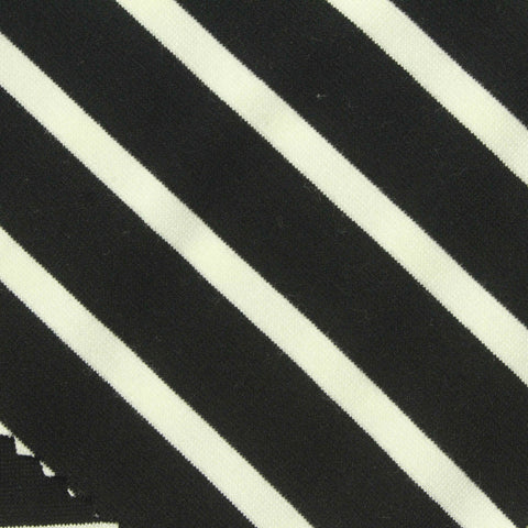 Black Horizontal-Stripe Ponte Knit, Viscose-Nylon, 320 gsm, 158 cm