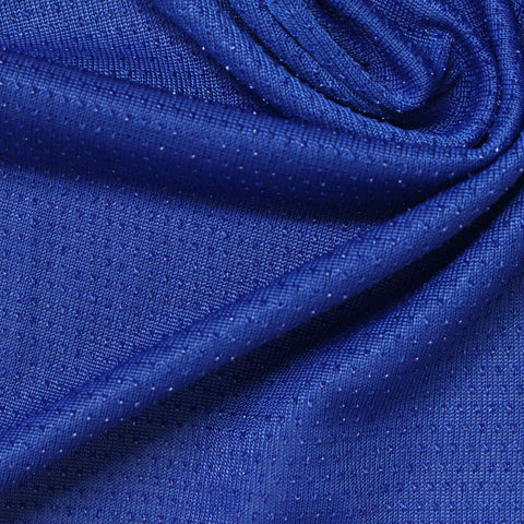 Jacquard Polyester Metallic Stretch Knit Fabric, 165 gsm, 155 cm — Blue