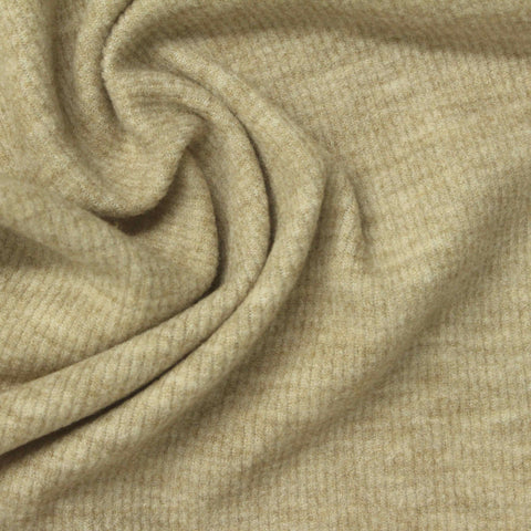 Viscose Polyester Blend Stretch Rib Knit Fabric, 280 gsm, 185 cm — Khaki, ref EF-265556