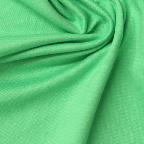 Brushed Polyester Stretch Jersey Knit Fabric, 170 gsm — Green