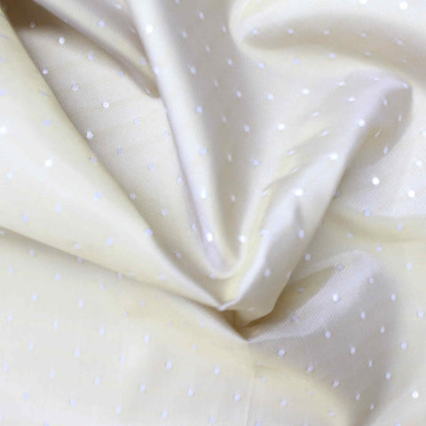 White Dots Jacquard, Poly-Viscose, 91 gsm