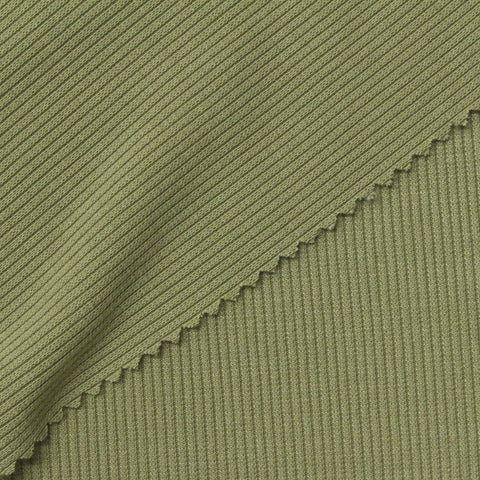 Olive Rib Knit, Polyester