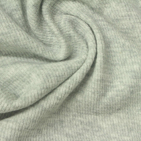 Light Grey Heathered-Marl Waffle Knit, Cotton