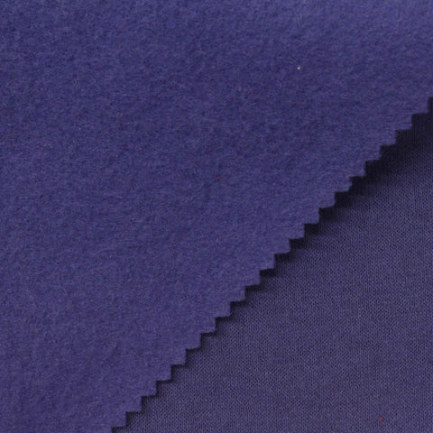Brushed Cotton Polyester French Terry Fabric, 259 gsm, 195 cm — Purple, ref EF-267635