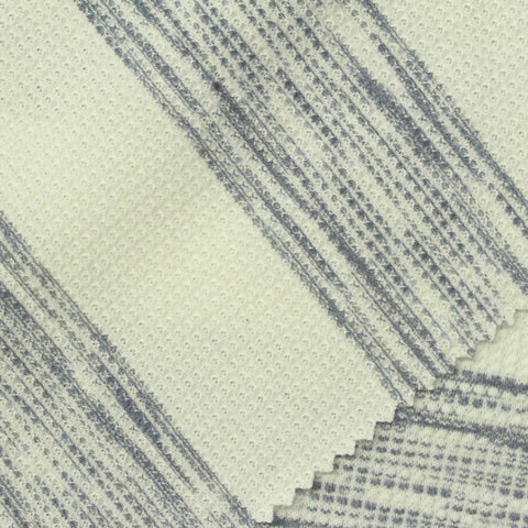 Grey Horizontal-Band Jacquard, Poly-Cotton