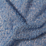 Jacquard 100% Polyester Chunky Knit Fabric, 123 gsm, 156 cm — Blue — photo 1