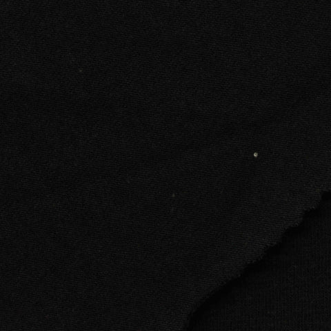 Cotton Polyester Stretch Jersey Knit Fabric, 171 gsm, 155 cm — Black