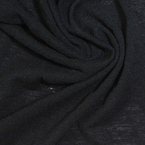 Black Heathered-Marl Knit, Polyester, 125 gsm