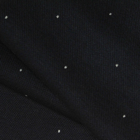 White Dots Interlock Knit, Viscose-Poly