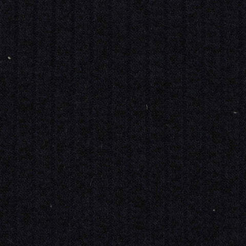 Polyester Stretch Rib Knit Fabric, 370 gsm, 148 cm — Black