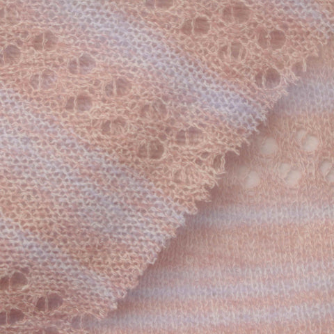 Marled Peach Eyelet Chunky Knit, Polyester