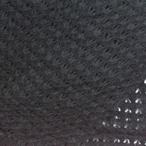 Black Openwork Chunky Knit, Polyester