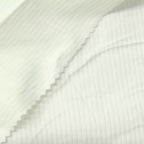 Off-White Rib Knit, Poly-Spandex