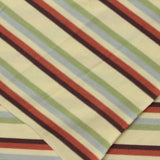 Cream Horizontal-Stripe Jersey Knit, Viscose, 200 gsm — photo 1