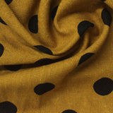 Black Dots Woven, Viscose-Linen, 215 gsm — photo 1