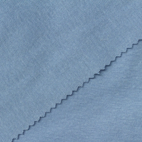 Cotton Polyester Rib Knit Fabric, 180 gsm, 160 cm — Blue