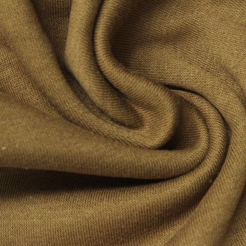 Cotton Polyester Jersey Knit Fabric, 327 gsm, 150 cm — Khaki