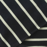 White Horizontal-Stripe Jersey Knit, Viscose-Cotton — photo 1