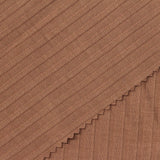 Rib Knit Fabric, 200 gsm, 140 cm — Brown — photo 1