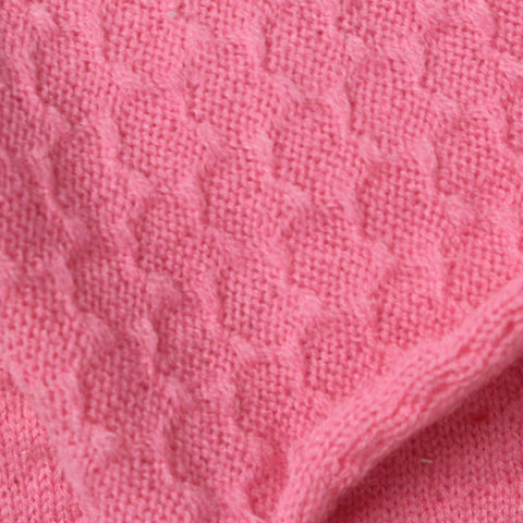 Jacquard Pointelle Knit Fabric, 290 gsm, 120 cm — Pink