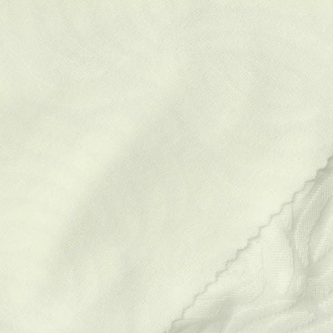 Cream Leaf Pointelle Knit, Polyester