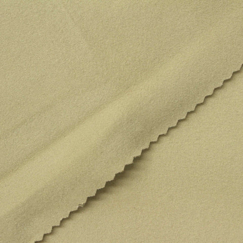 Brushed Polyester Stretch Rib Knit Fabric, 537 gsm, 170 cm — Khaki