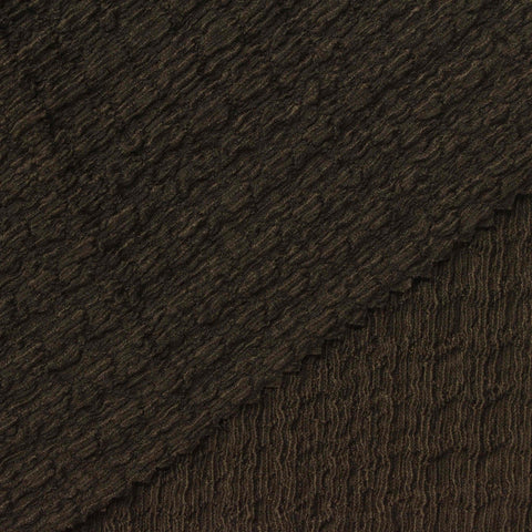 Polyester Stretch Crepe Fabric, 200 gsm, 160 cm — Brown