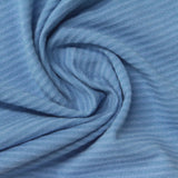 Striped Cotton Polyester Stretch Jersey Knit Fabric, 169 gsm, 181 cm — Blue — photo 1