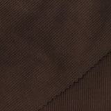 Cotton Stretch Rib Knit Fabric, 277 gsm, 142 cm — Brown — photo 1