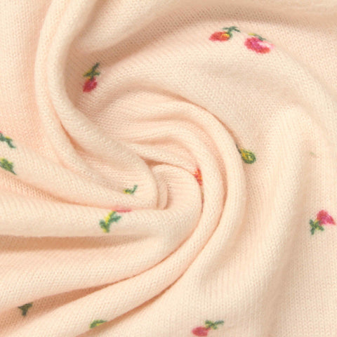 Pink Floral Jersey Knit, Polyester, 200 gsm, 165 cm