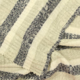 Cream Horizontal-Stripe Knit, Poly-Viscose, 216 gsm — photo 1