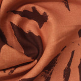 Dark Brown Animal Print Woven, Viscose-Linen — photo 1