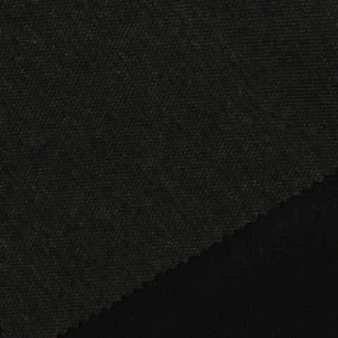 Polyester Stretch Piqué Knit Fabric, 360 gsm, 165 cm — Black