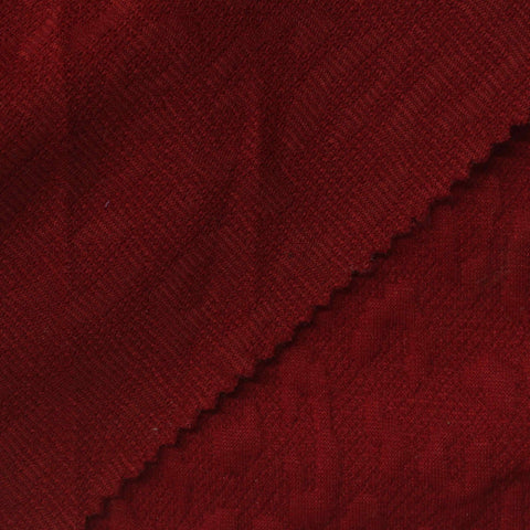 Deep Red Tone-on-Tone Jacquard, Polyester