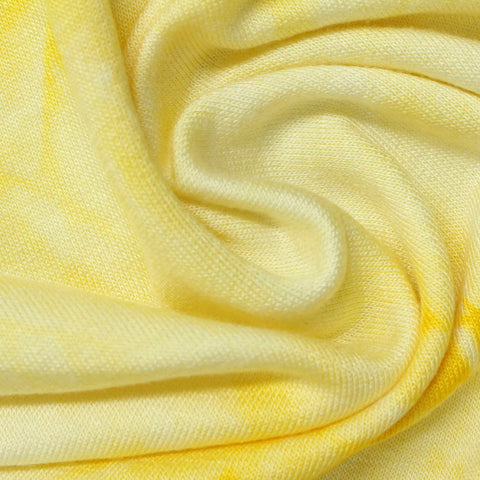 Yellow Tie-Dye French Terry, Viscose