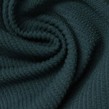 Polyester Stretch Rib Knit Fabric, 270 gsm, 165 cm — Blue — photo 1