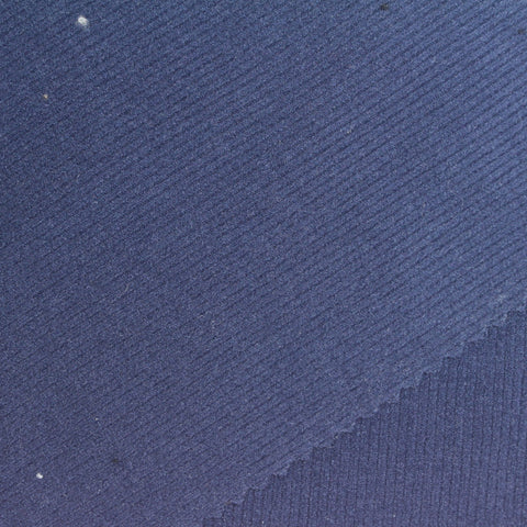 Dark Blue Rib Knit, Polyester