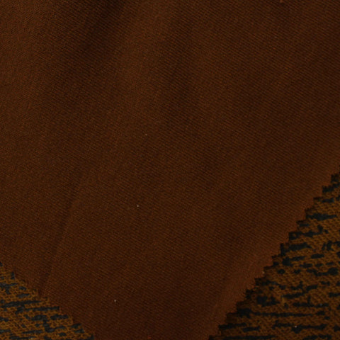 Dark Brown Abstract-Animal Print French Terry, Poly-Cotton