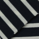 Black Horizontal-Stripe Jersey Knit, Poly-Cotton, 160 gsm — photo 1