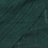 Dark Green Vertical-Eyelet Rib Knit, Poly-Viscose — photo 1