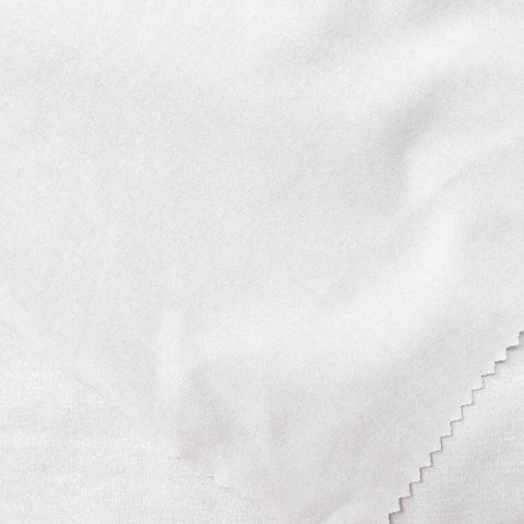 Polyester Viscose Stretch Jersey Knit Fabric, 237 gsm, 160 cm — White